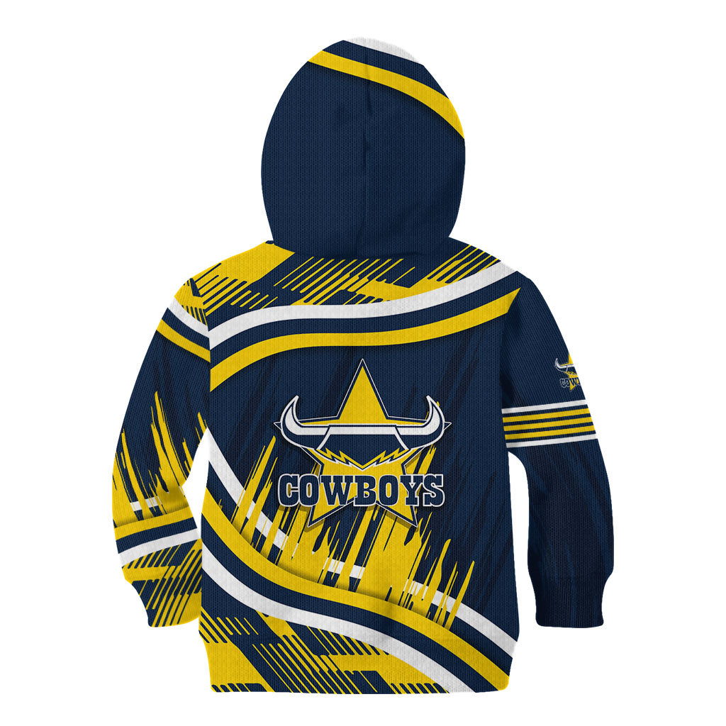 Cowboys Rugby Mascot Kid Hoodie Fierce Athlete Graphic in Sports Style