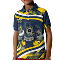 Cowboys Rugby Mascot Kid Polo Shirt Fierce Athlete Graphic in Sports Style