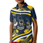 Cowboys Rugby Mascot Kid Polo Shirt Fierce Athlete Graphic in Sports Style
