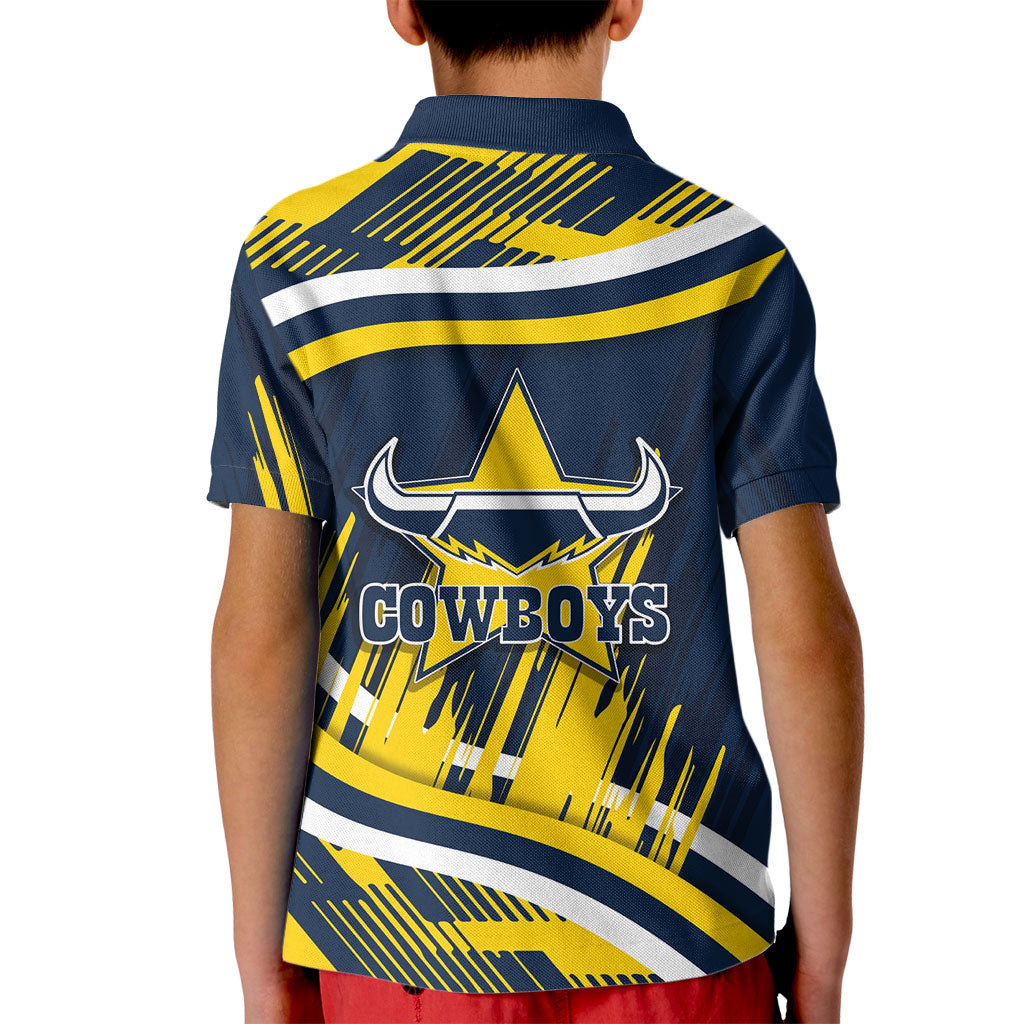 Cowboys Rugby Mascot Kid Polo Shirt Fierce Athlete Graphic in Sports Style