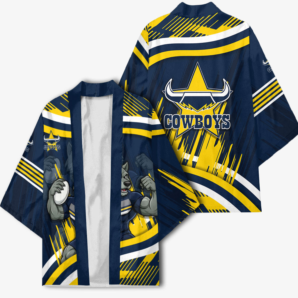 Cowboys Rugby Mascot Kimono Fierce Athlete Graphic in Sports Style