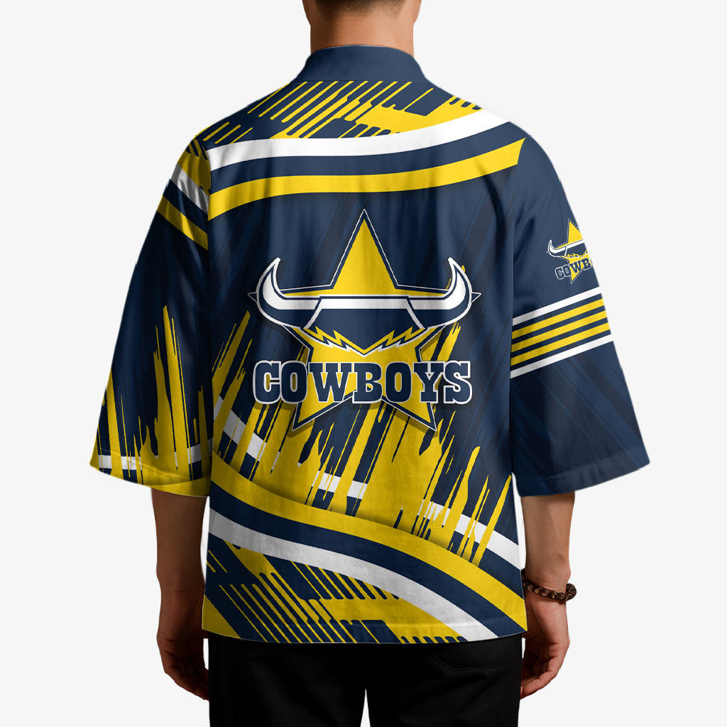 Cowboys Rugby Mascot Kimono Fierce Athlete Graphic in Sports Style