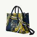 Cowboys Rugby Mascot Leather Bag Fierce Athlete Graphic in Sports Style