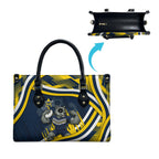 Cowboys Rugby Mascot Leather Bag Fierce Athlete Graphic in Sports Style