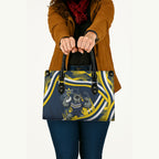 Cowboys Rugby Mascot Leather Bag Fierce Athlete Graphic in Sports Style