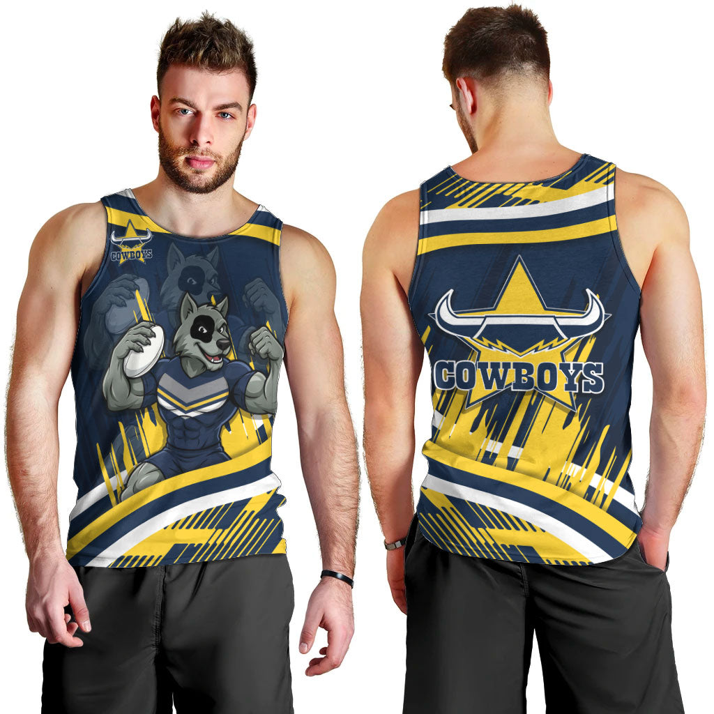 Cowboys Rugby Mascot Men Tank Top Fierce Athlete Graphic in Sports Style