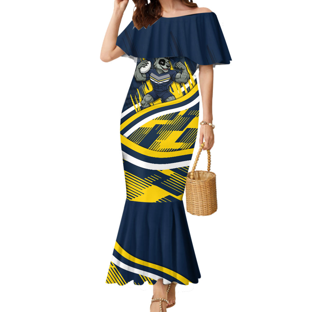 Cowboys Rugby Mascot Mermaid Dress Fierce Athlete Graphic in Sports Style