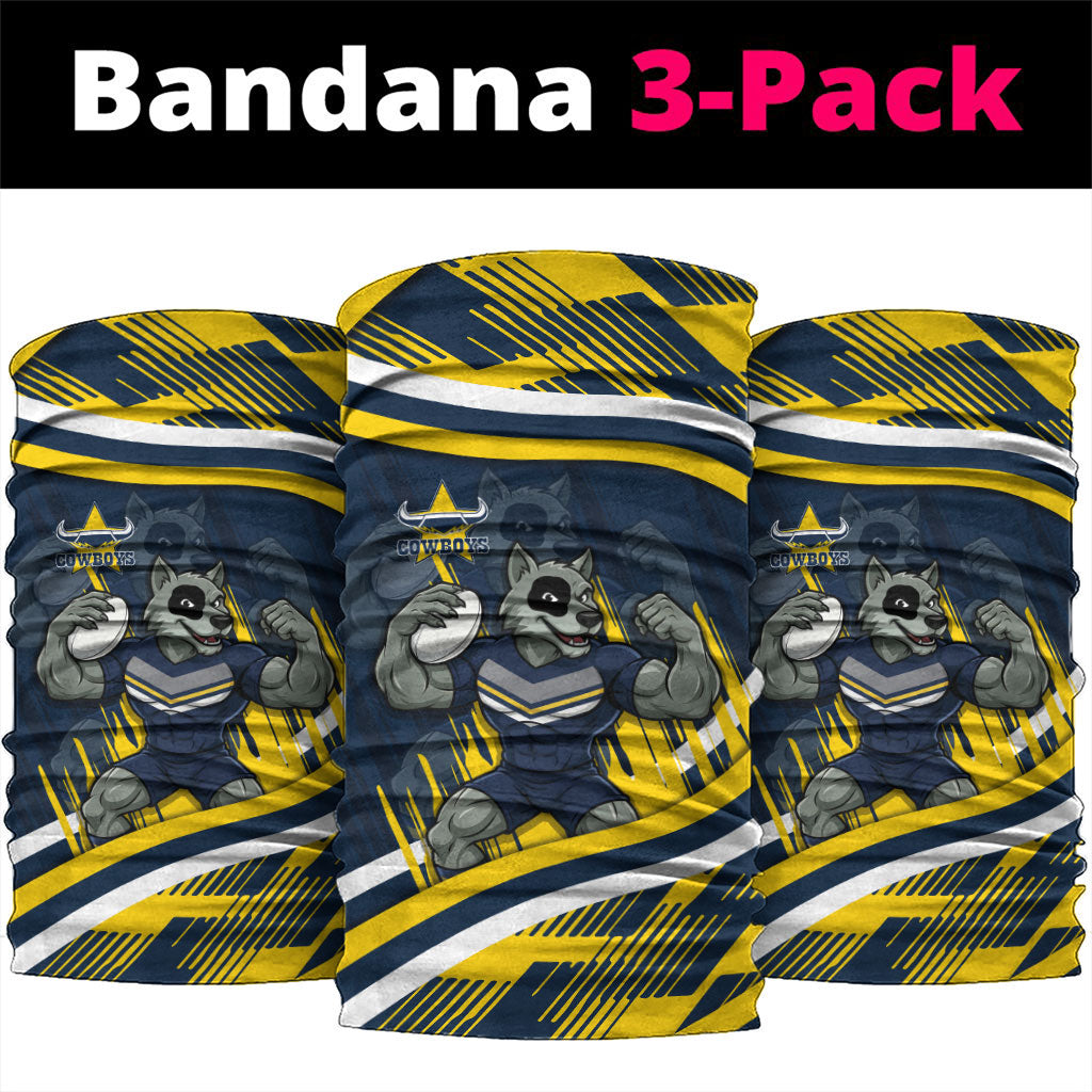 Cowboys Rugby Mascot Neck Gaiter Fierce Athlete Graphic in Sports Style