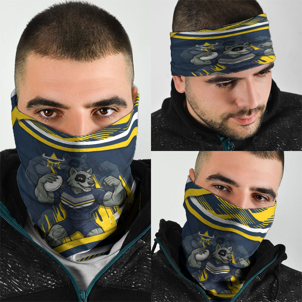Cowboys Rugby Mascot Neck Gaiter Fierce Athlete Graphic in Sports Style