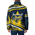 Cowboys Rugby Mascot Padded Jacket Fierce Athlete Graphic in Sports Style