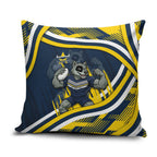 Cowboys Rugby Mascot Pillow Cover Fierce Athlete Graphic in Sports Style