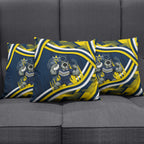 Cowboys Rugby Mascot Pillow Cover Fierce Athlete Graphic in Sports Style