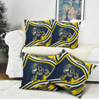 Cowboys Rugby Mascot Pillow Cover Fierce Athlete Graphic in Sports Style