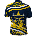 Cowboys Rugby Mascot Polo Shirt Fierce Athlete Graphic in Sports Style