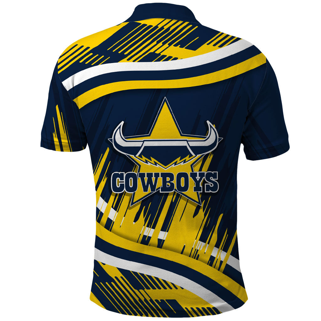 Cowboys Rugby Mascot Polo Shirt Fierce Athlete Graphic in Sports Style
