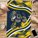 Cowboys Rugby Mascot Puzzle Fierce Athlete Graphic in Sports Style