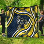 Cowboys Rugby Mascot Quilt Fierce Athlete Graphic in Sports Style