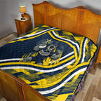 Cowboys Rugby Mascot Quilt Fierce Athlete Graphic in Sports Style