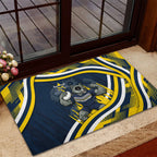 Cowboys Rugby Mascot Rubber Doormat Fierce Athlete Graphic in Sports Style