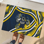 Cowboys Rugby Mascot Rubber Doormat Fierce Athlete Graphic in Sports Style