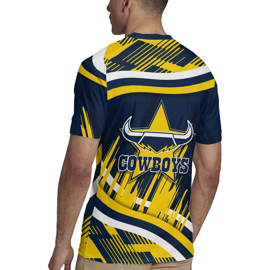 Cowboys Rugby Mascot Rugby Jersey Fierce Athlete Graphic in Sports Style