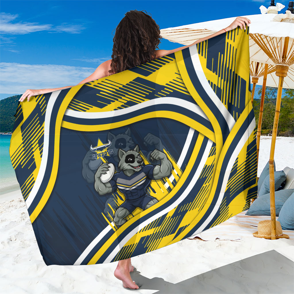 Cowboys Rugby Mascot Sarong Fierce Athlete Graphic in Sports Style