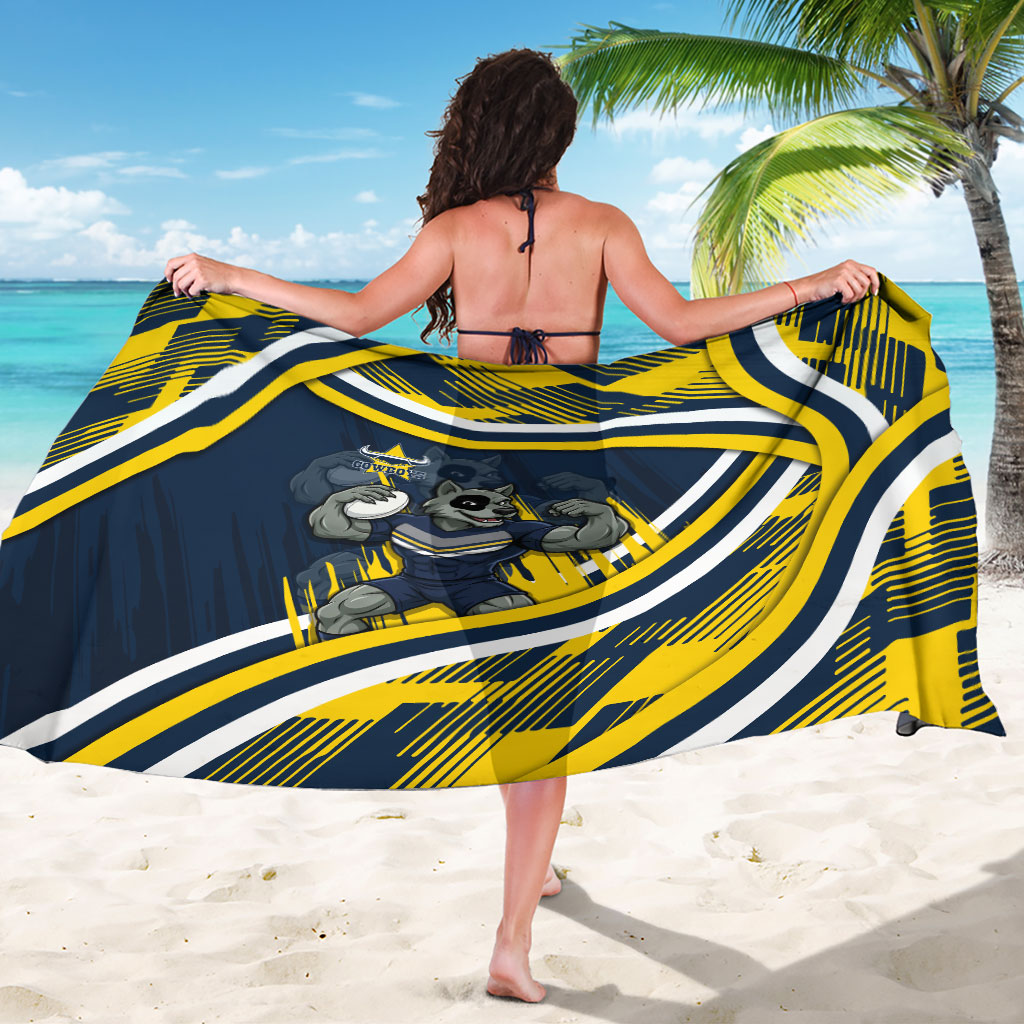 Cowboys Rugby Mascot Sarong Fierce Athlete Graphic in Sports Style