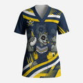 Cowboys Rugby Mascot Scrub Top Fierce Athlete Graphic in Sports Style