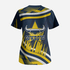 Cowboys Rugby Mascot Scrub Top Fierce Athlete Graphic in Sports Style