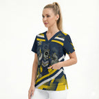 Cowboys Rugby Mascot Scrub Top Fierce Athlete Graphic in Sports Style