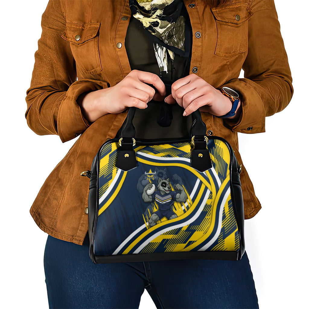 Cowboys Rugby Mascot Shoulder Handbag Fierce Athlete Graphic in Sports Style