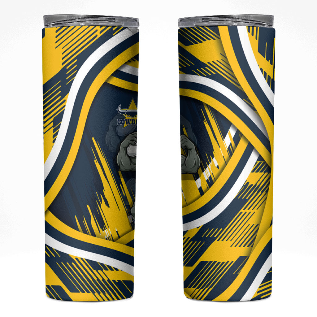 Cowboys Rugby Mascot Skinny Tumbler Fierce Athlete Graphic in Sports Style