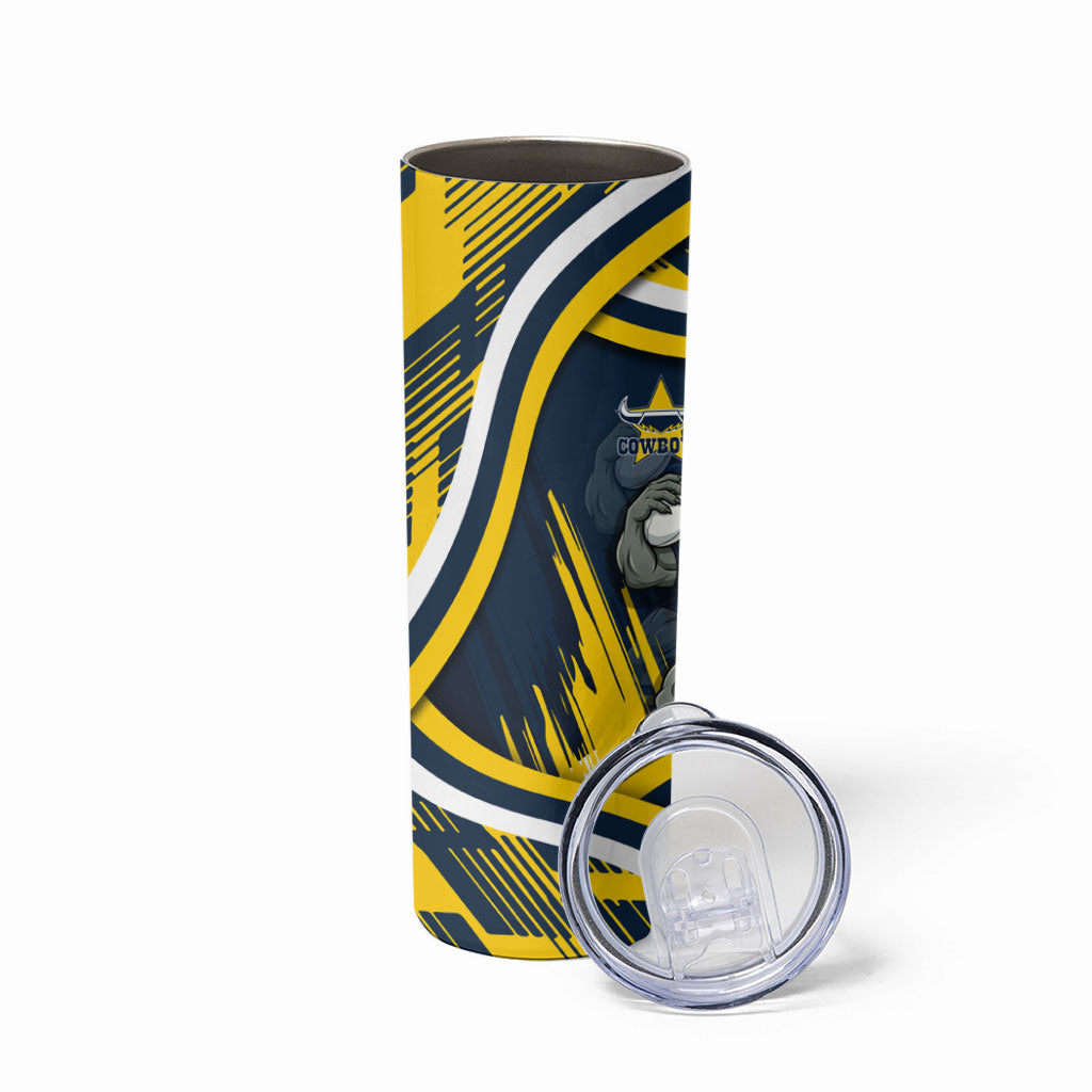 Cowboys Rugby Mascot Skinny Tumbler Fierce Athlete Graphic in Sports Style