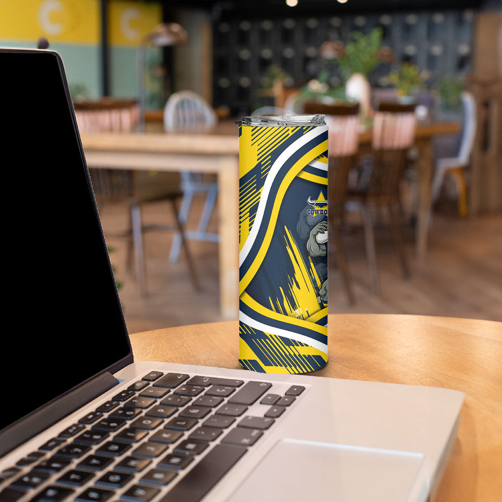 Cowboys Rugby Mascot Skinny Tumbler Fierce Athlete Graphic in Sports Style