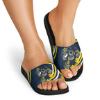 Cowboys Rugby Mascot Slide Sandals Fierce Athlete Graphic in Sports Style