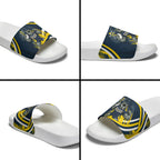 Cowboys Rugby Mascot Slide Sandals Fierce Athlete Graphic in Sports Style