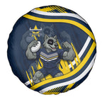 Cowboys Rugby Mascot Spare Tire Cover Fierce Athlete Graphic in Sports Style