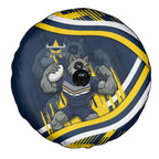 Cowboys Rugby Mascot Spare Tire Cover Fierce Athlete Graphic in Sports Style