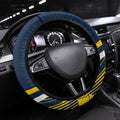 Cowboys Rugby Mascot Steering Wheel Cover Fierce Athlete Graphic in Sports Style