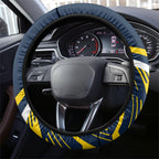 Cowboys Rugby Mascot Steering Wheel Cover Fierce Athlete Graphic in Sports Style