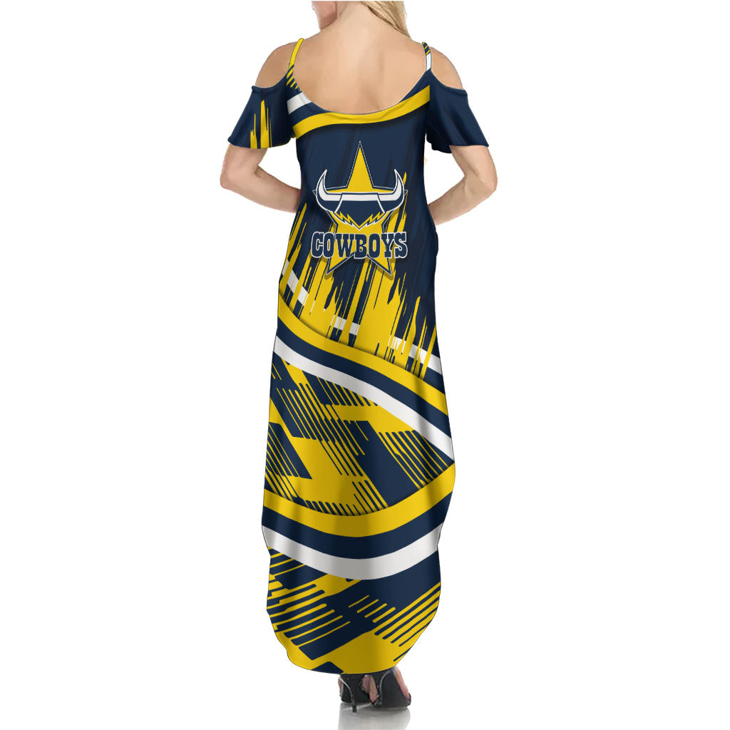 Cowboys Rugby Mascot Summer Maxi Dress Fierce Athlete Graphic in Sports Style