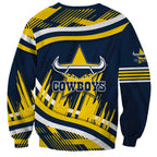 Cowboys Rugby Mascot Sweatshirt Fierce Athlete Graphic in Sports Style