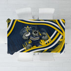 Cowboys Rugby Mascot Tablecloth Fierce Athlete Graphic in Sports Style