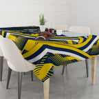 Cowboys Rugby Mascot Tablecloth Fierce Athlete Graphic in Sports Style