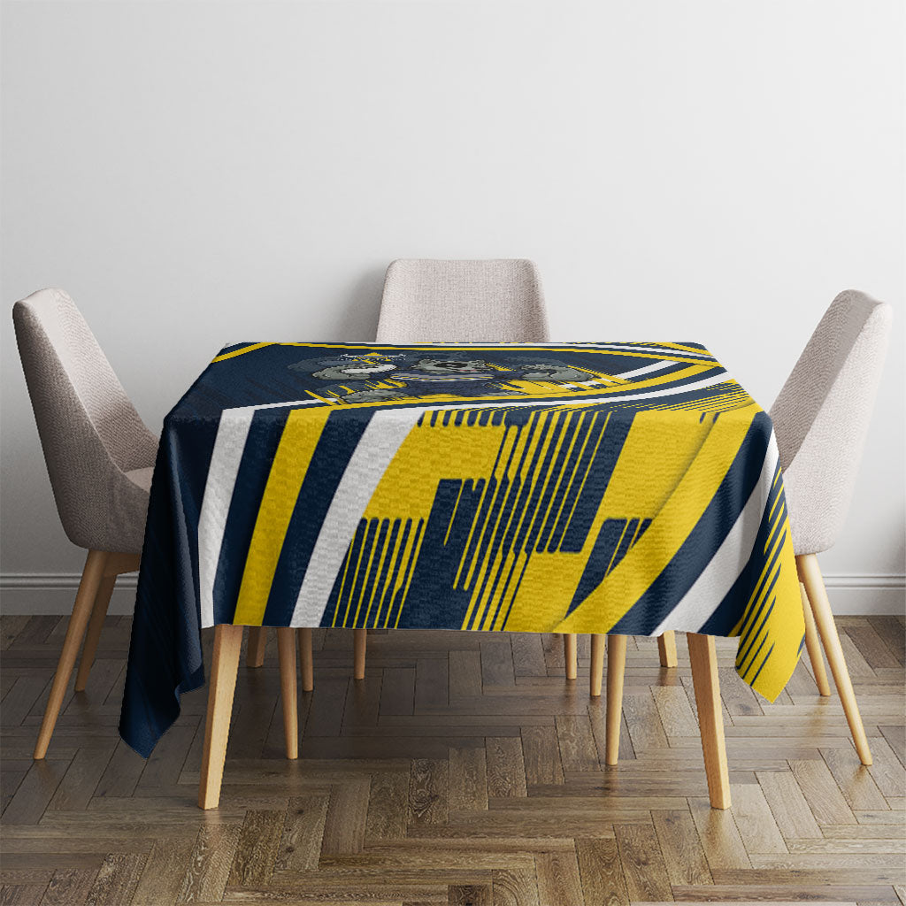 Cowboys Rugby Mascot Tablecloth Fierce Athlete Graphic in Sports Style