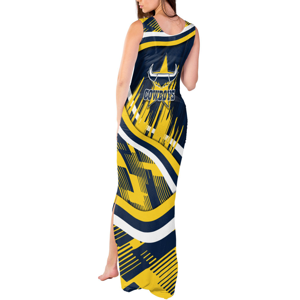 Cowboys Rugby Mascot Tank Maxi Dress Fierce Athlete Graphic in Sports Style