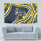 Cowboys Rugby Mascot Tapestry Fierce Athlete Graphic in Sports Style