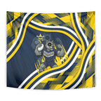 Cowboys Rugby Mascot Tapestry Fierce Athlete Graphic in Sports Style