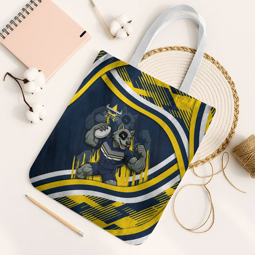 Cowboys Rugby Mascot Tote Bag Fierce Athlete Graphic in Sports Style