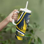 Cowboys Rugby Mascot Tumbler With Handle Fierce Athlete Graphic in Sports Style